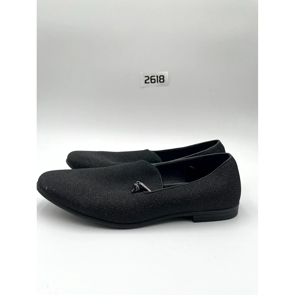 Giorgio Brutini Signature Collide Men's Loafers 10.5M Black Gold Metallic Shoes‎